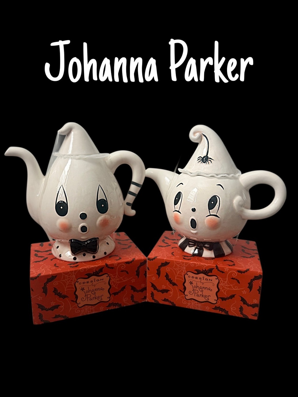 Johanna Parker teapot bundle - Halloween Ceramic ghost Luna